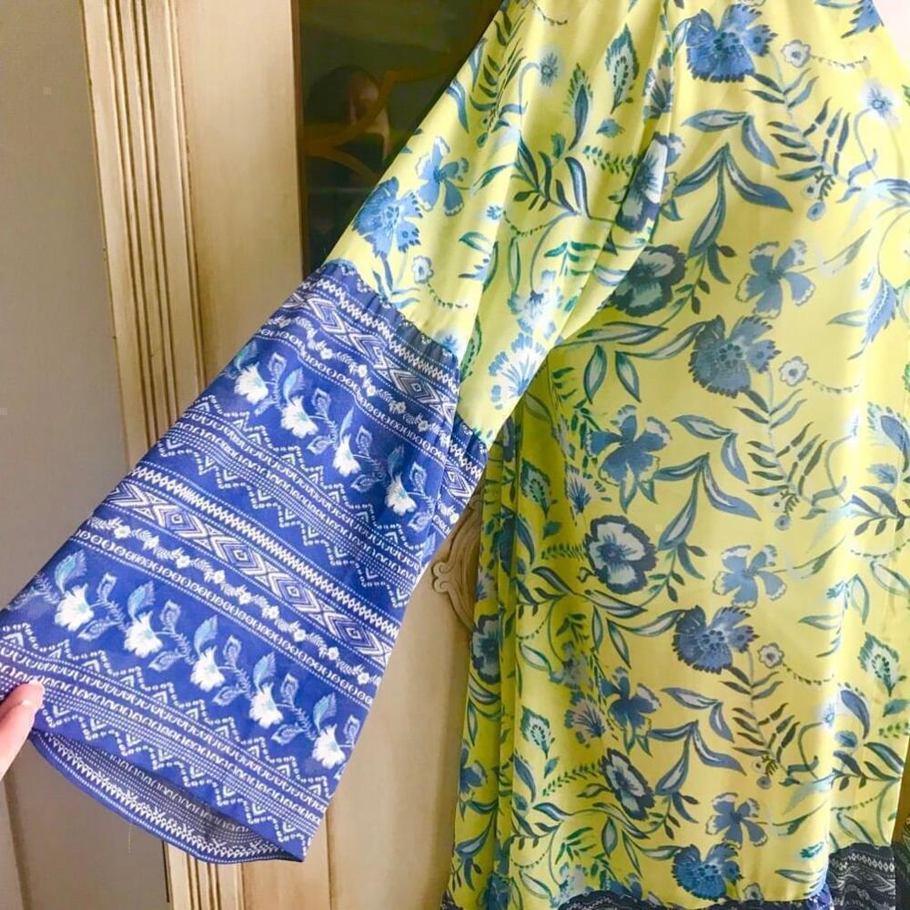 EUC All Worthy byHunter McGrady Regular Print Floral Duster | Size OS - Picture 2 of 7